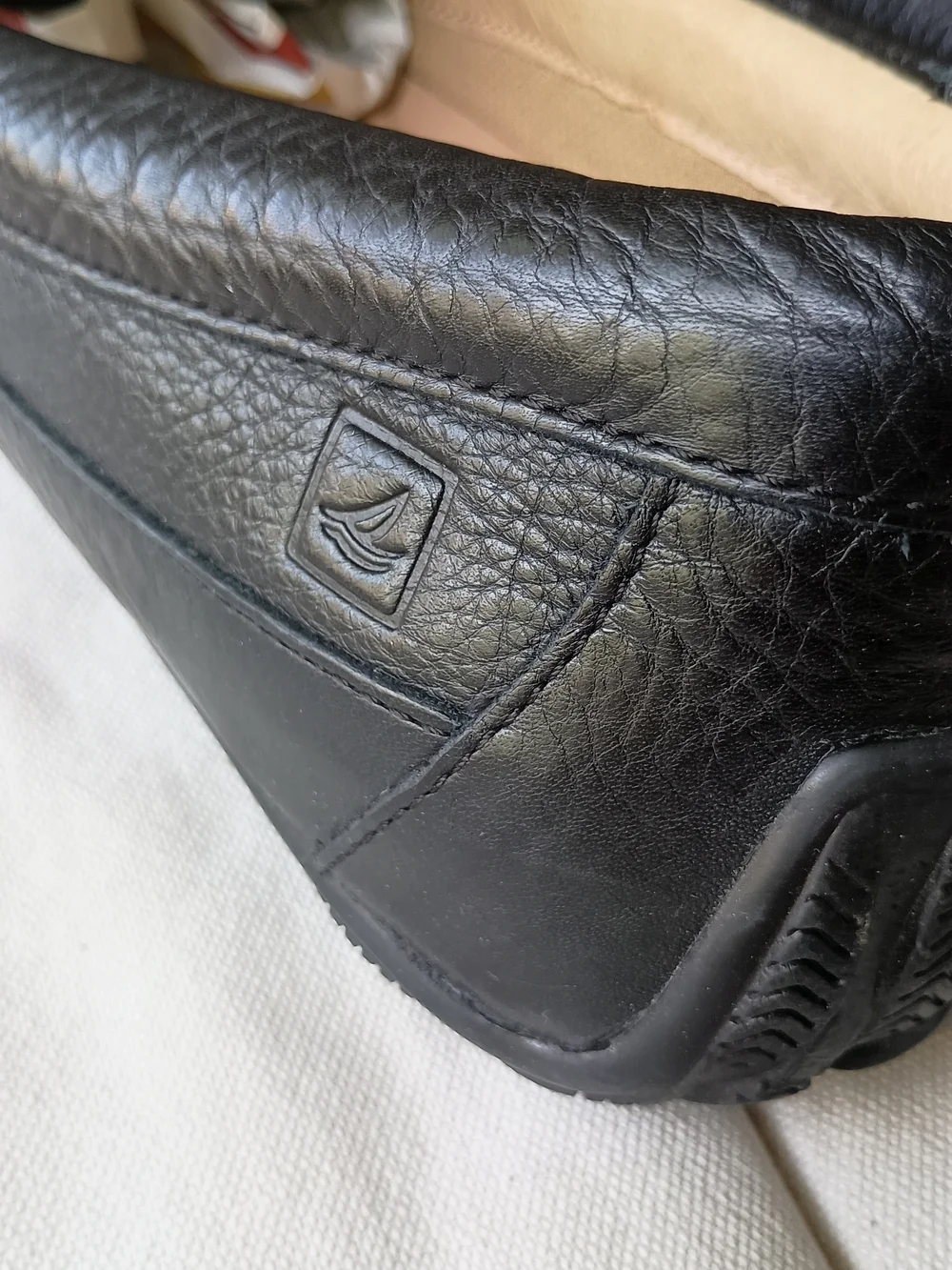 Sperry Hampden Venetian Black Leather Slip-On Loafers for Men_11.5